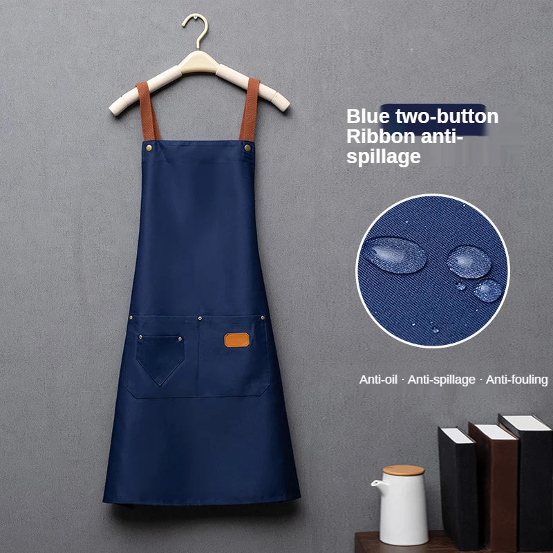 Unisex Work Apron for Kitchen, Salon & Retail blue by HitMyNeed