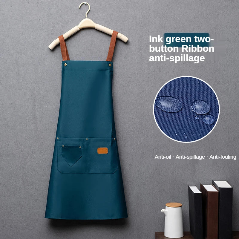 Unisex Work Apron for Kitchen, Salon & Retail sky-blue by HitMyNeed