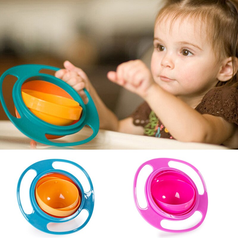 Universal 360° Gyro Bowl Spill-Resistant Kids Dish by HitMyNeed