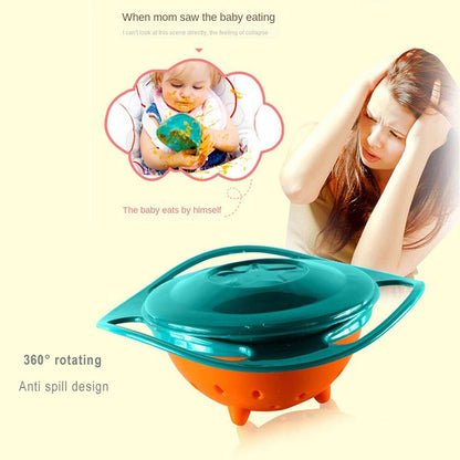 Universal 360° Gyro Bowl Spill-Resistant Kids Dish by HitMyNeed