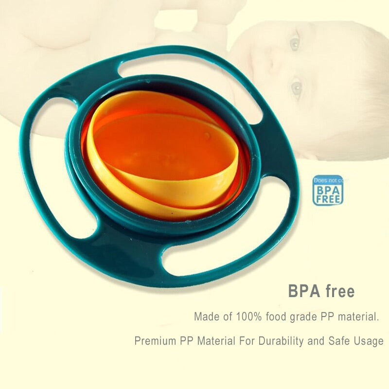 Universal 360° Gyro Bowl Spill-Resistant Kids Dish by HitMyNeed