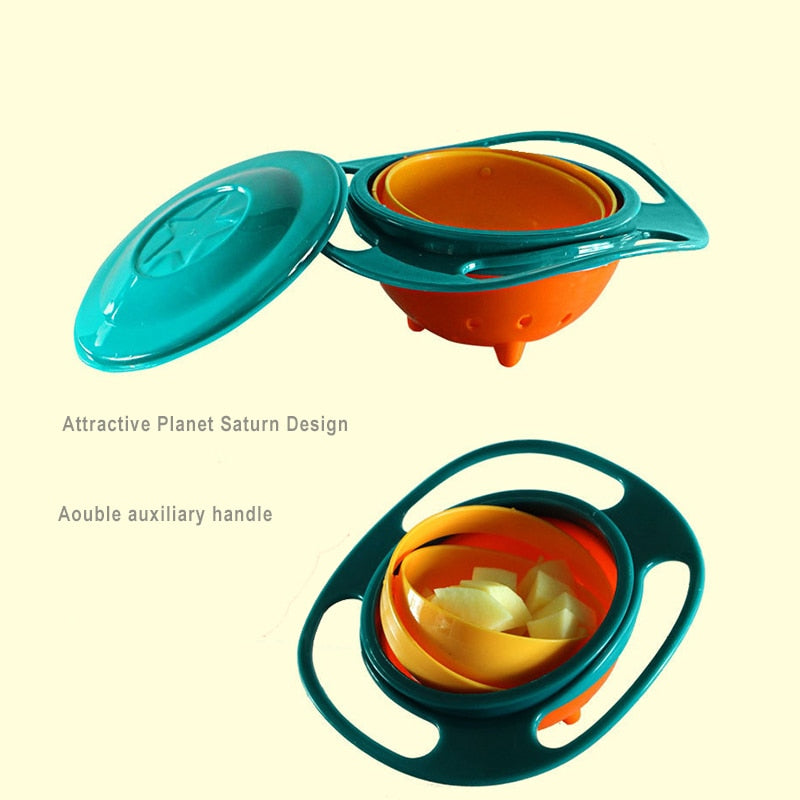 Universal 360° Gyro Bowl Spill-Resistant Kids Dish by HitMyNeed