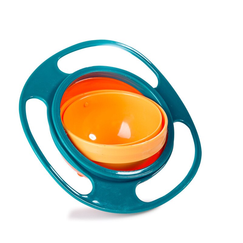 Universal 360° Gyro Bowl Spill-Resistant Kids Dish green by HitMyNeed