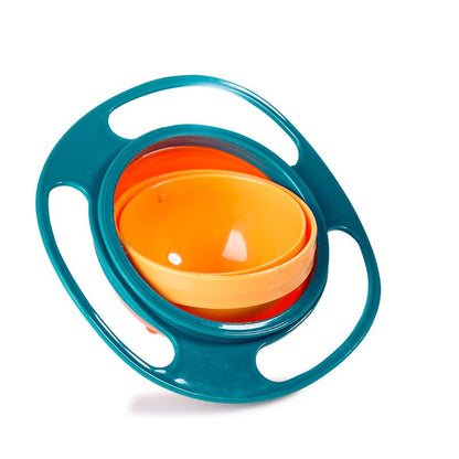 Universal 360° Gyro Bowl Spill-Resistant Kids Dish green by HitMyNeed