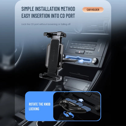 Universal 4-13" Car CD Slot Tablet & Phone Mount by HitMyNeed