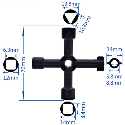 Universal 4-Way Cross Triangle Utility Key by HitMyNeed