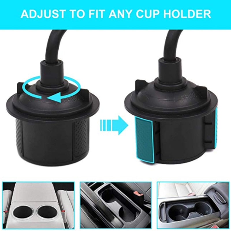 Universal Adjustable Car Cup Phone Holder Mount by HitMyNeed