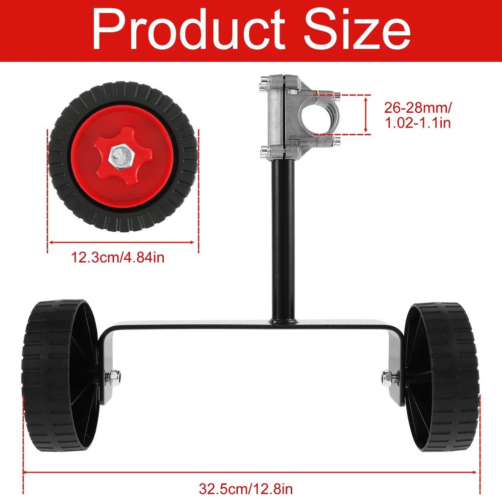 Universal Adjustable Lawn Mower & Trimmer Support Wheel by HitMyNeed