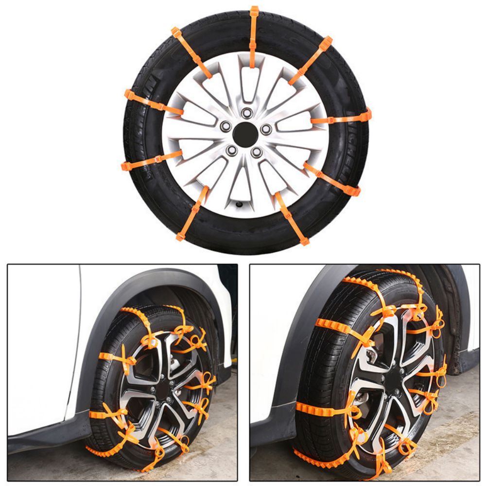Universal Anti-Slip Snow Tire Chains (10 Pack) by HitMyNeed