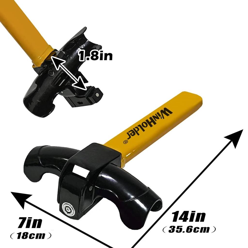 Universal Anti-Theft T-Bar Car Steering Wheel Lock by HitMyNeed