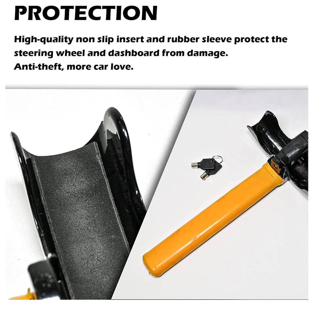 Universal Anti-Theft T-Bar Car Steering Wheel Lock by HitMyNeed