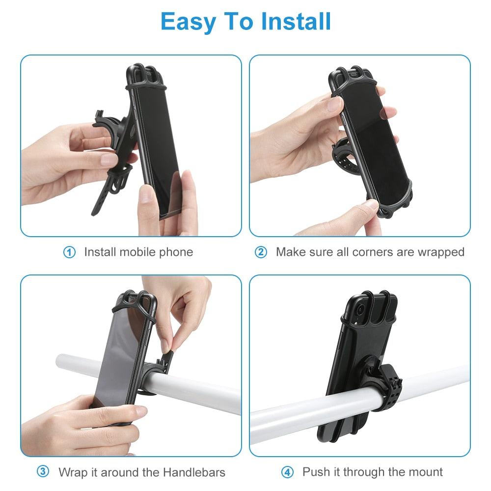 Universal Bike Phone Holder with 360° Anti-Slip Mount by HitMyNeed