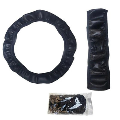 Universal Breathable Anti-Slip Leather Steering Wheel Cover by HitMyNeed