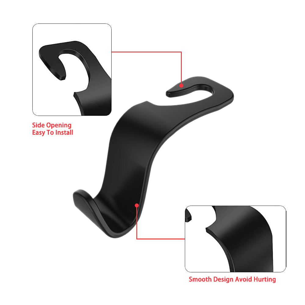 Universal Car Headrest Hooks Set (4 Pack) by HitMyNeed