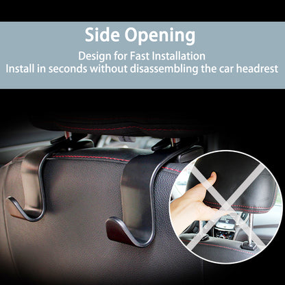 Universal Car Headrest Hooks Set (4 Pack) by HitMyNeed