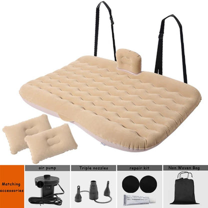 Universal Car Inflatable Travel Bed 80x130cm beige by HitMyNeed