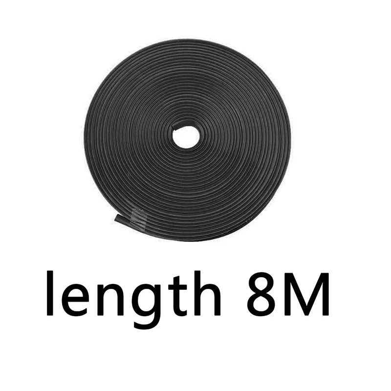 Universal Car Rim Protector Strip 8m Wheel Edge Guard 8m-black by HitMyNeed