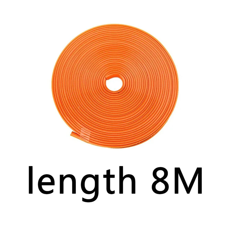 Universal Car Rim Protector Strip 8m Wheel Edge Guard 8m-orange by HitMyNeed