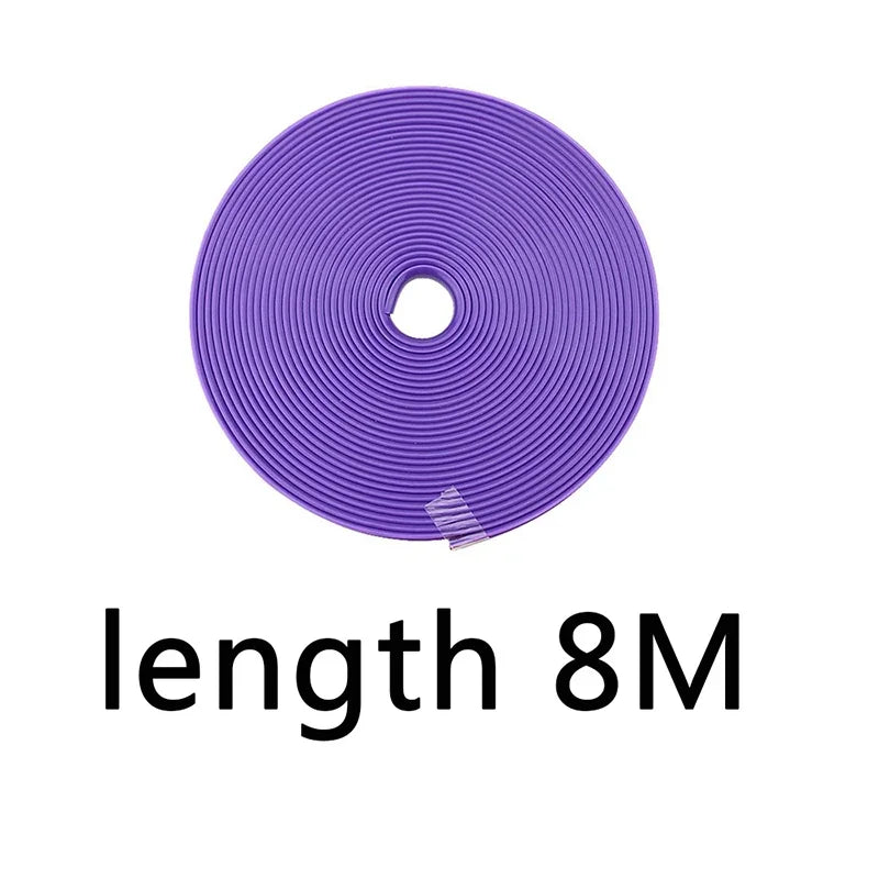 Universal Car Rim Protector Strip 8m Wheel Edge Guard 8m-purple by HitMyNeed