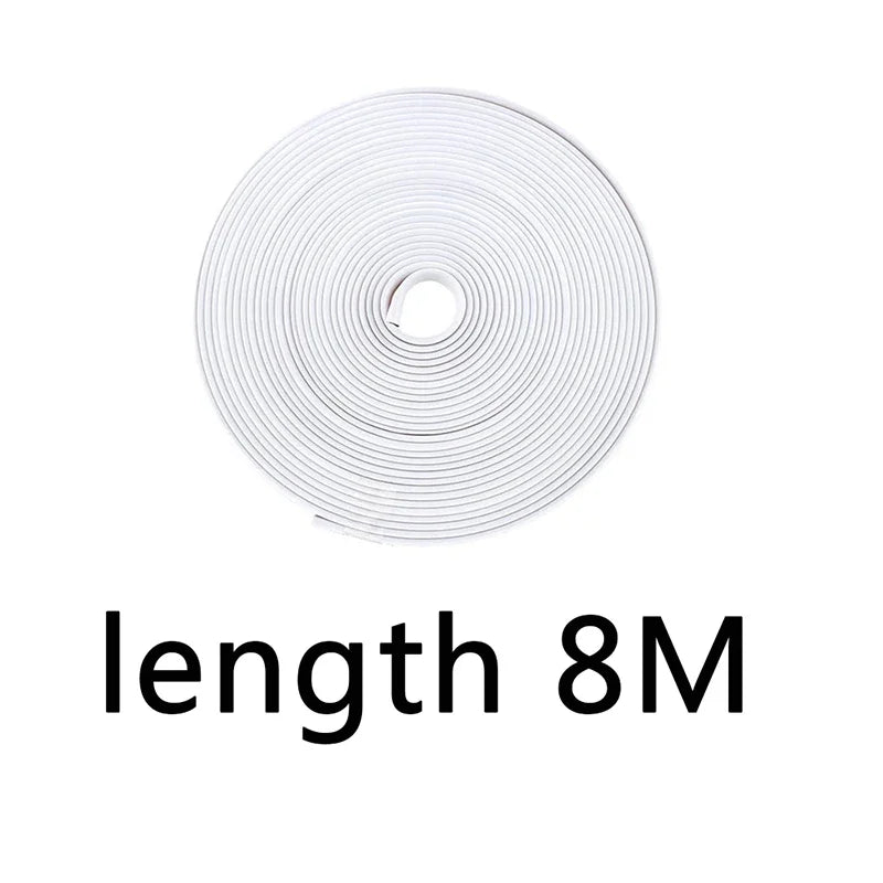 Universal Car Rim Protector Strip 8m Wheel Edge Guard 8m-white by HitMyNeed