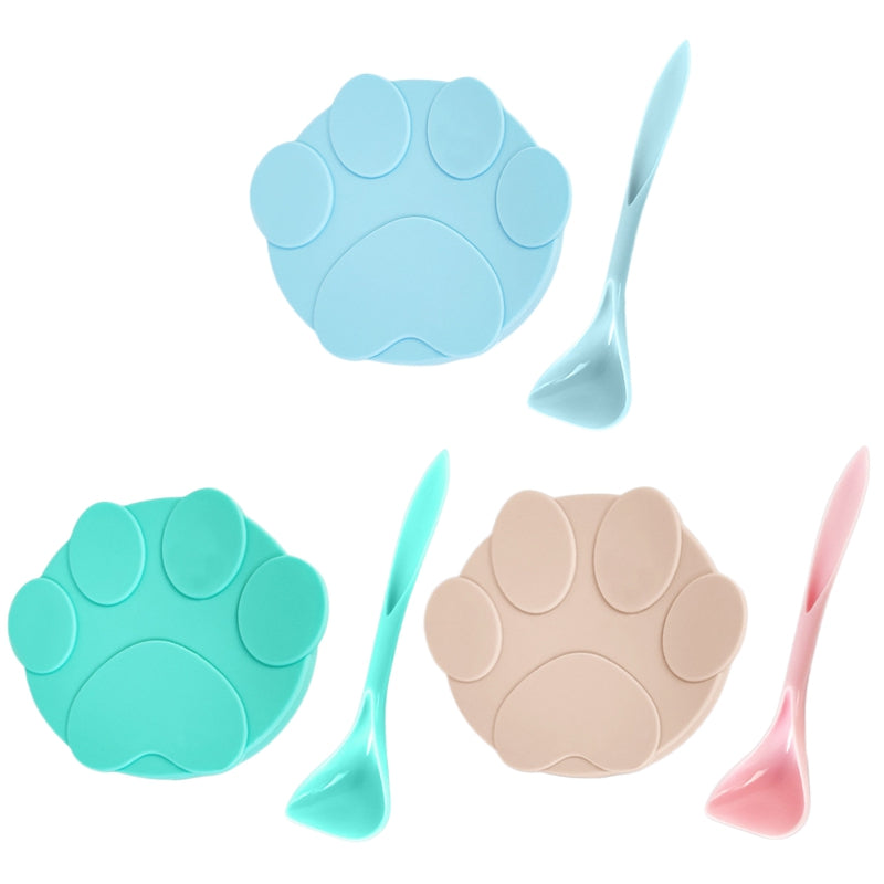Universal Cat Food Can Lid with Double-Head Spoon by HitMyNeed