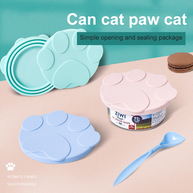 Universal Cat Food Can Lid with Double-Head Spoon by HitMyNeed