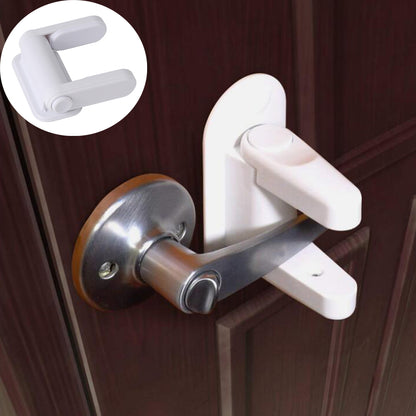 Universal Child Safety Door Lever Lock white-double by HitMyNeed