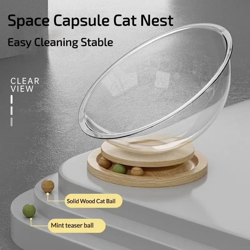 Universal Clear Capsule Cat Bed & Hammock Nest by HitMyNeed