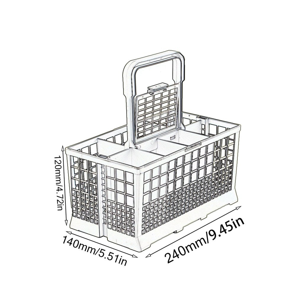 Universal Dishwasher Cutlery Basket with Handle by HitMyNeed