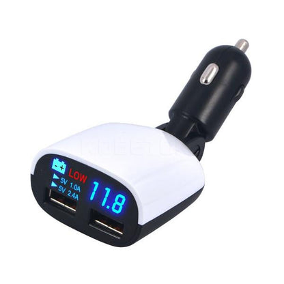 Universal Dual USB Car Charger with LED Display by HitMyNeed