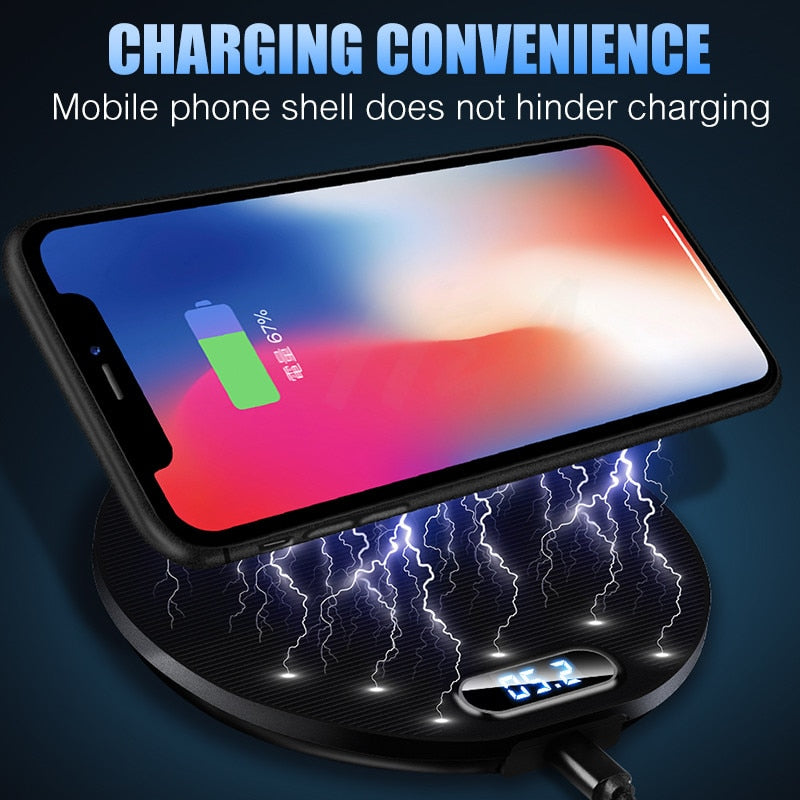 Universal Fast Wireless Charger for Android & iPhone by HitMyNeed