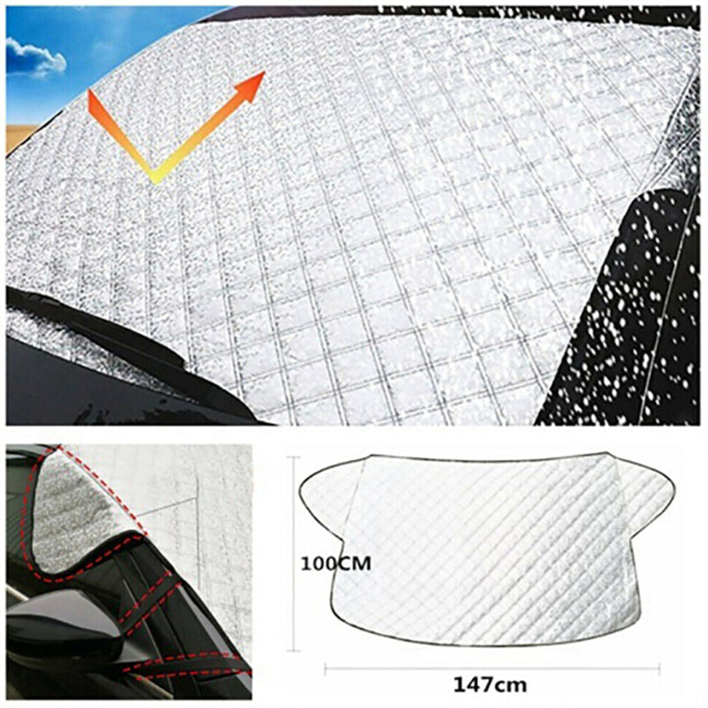 Universal Front Windshield Sun & Snow Cover by HitMyNeed