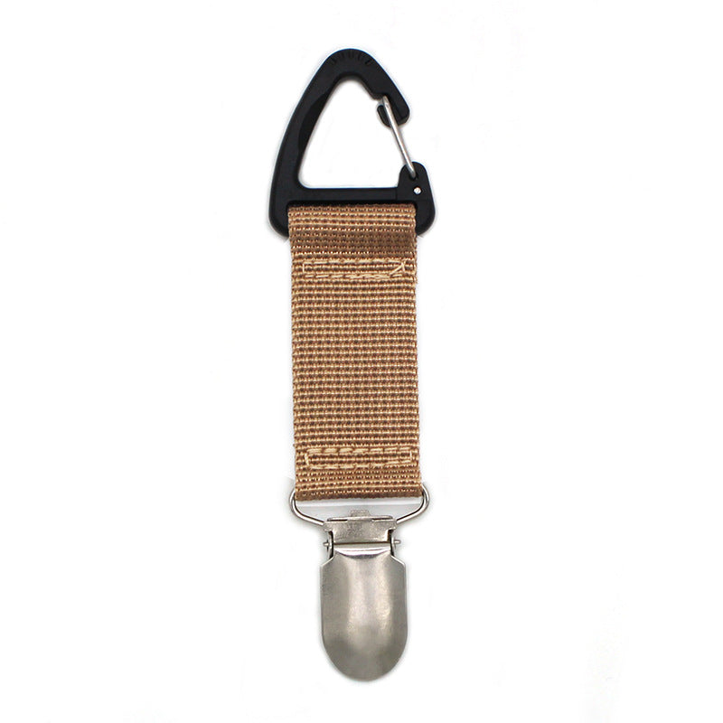 Universal Hanging Travel Hat Clip khaki by HitMyNeed