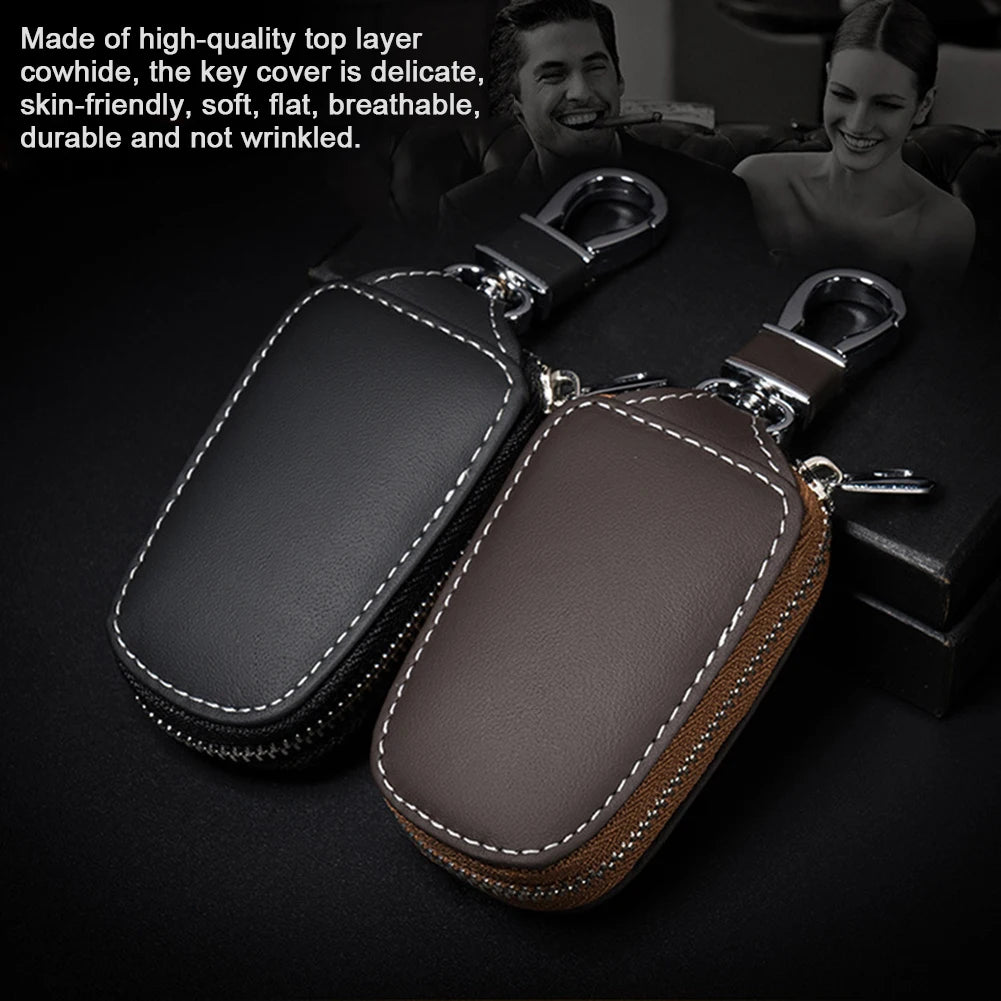 Universal Leather Car Key Fob Bag with Hook by HitMyNeed