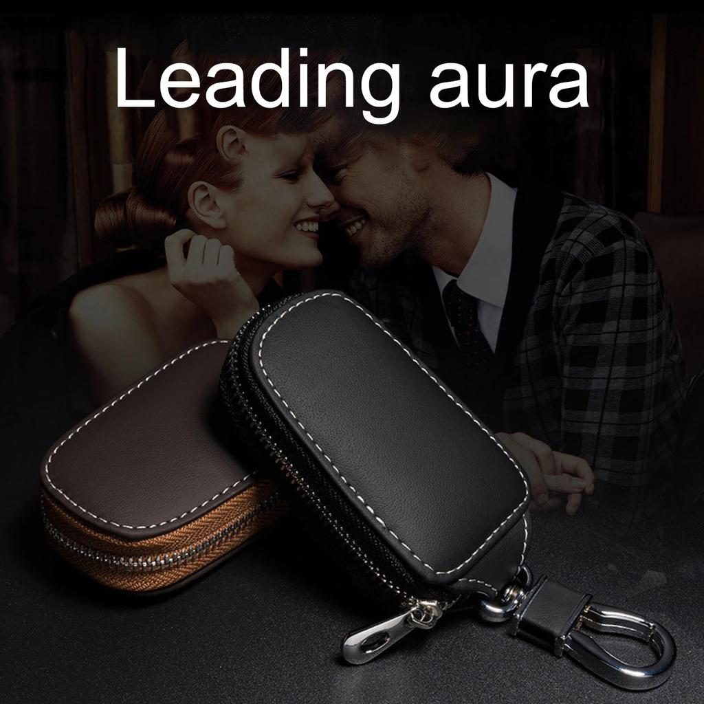 Universal Leather Car Key Fob Bag with Hook by HitMyNeed