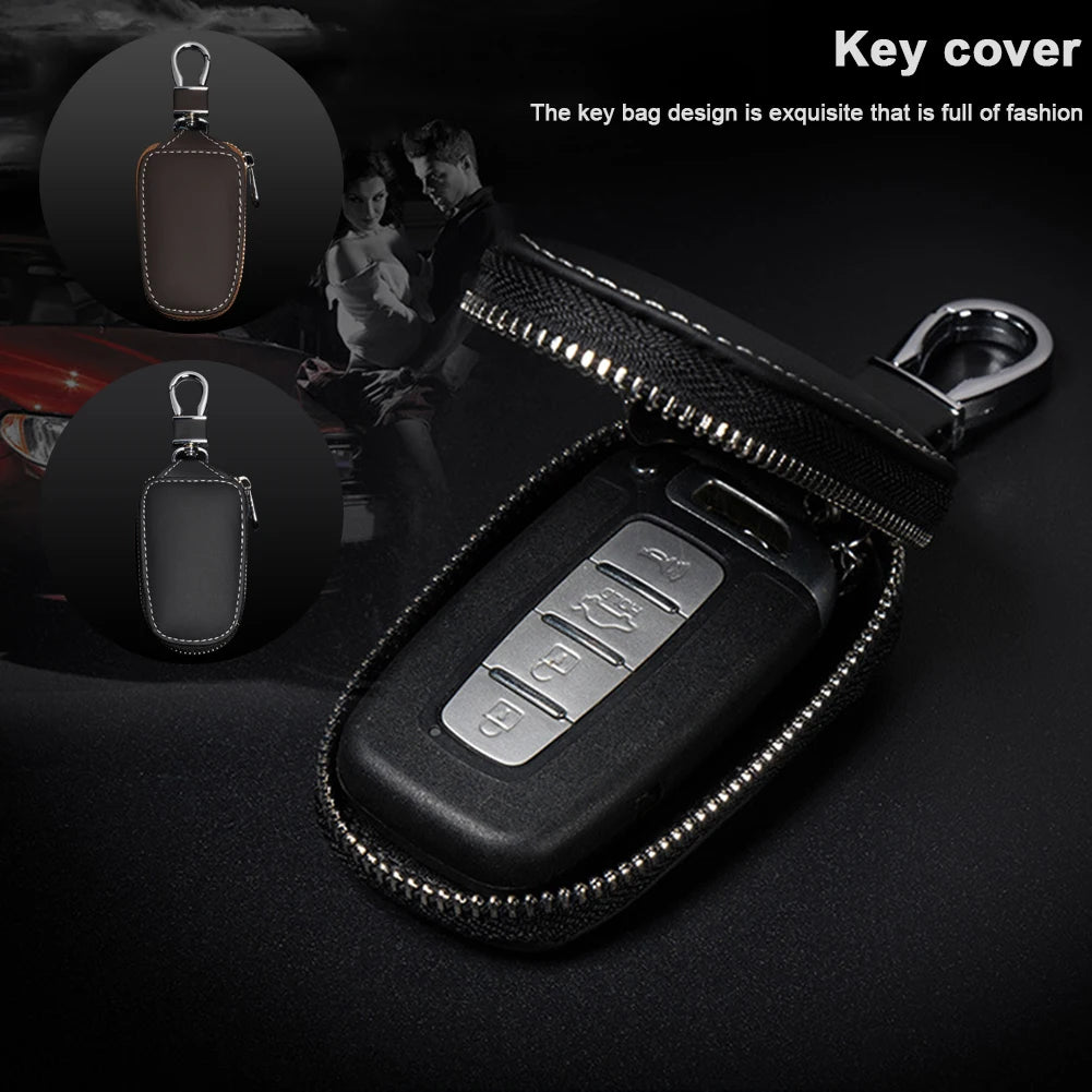 Universal Leather Car Key Fob Bag with Hook by HitMyNeed