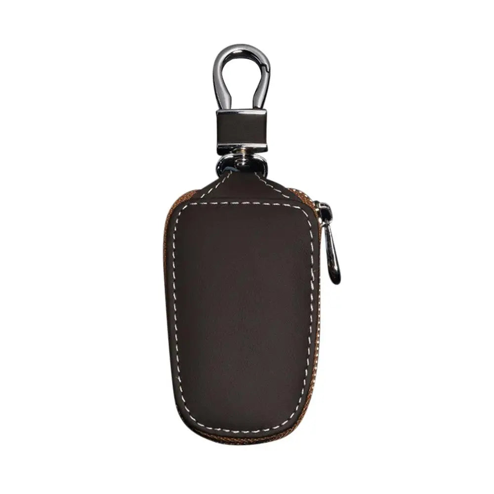 Universal Leather Car Key Fob Bag with Hook coffee by HitMyNeed