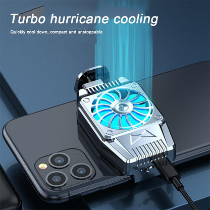 Universal Mini Mobile Phone Cooling Fan Radiator black by HitMyNeed