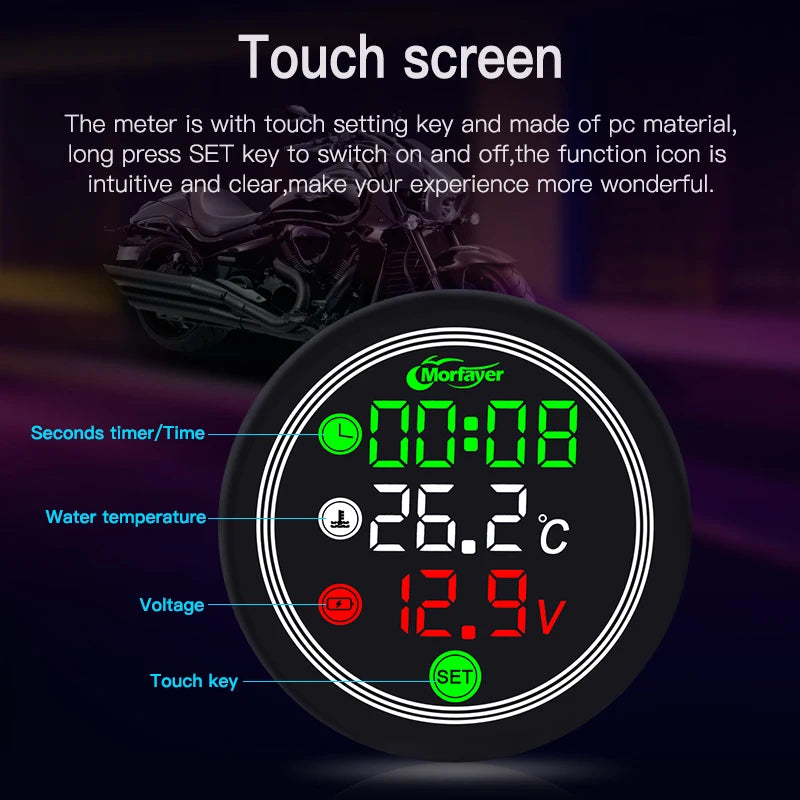 Universal Motorcycle Digital Clock & Thermometer by HitMyNeed