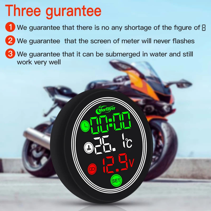 Universal Motorcycle Digital Clock & Thermometer by HitMyNeed