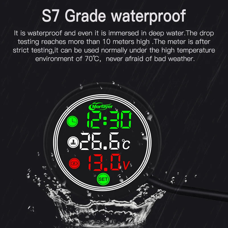 Universal Motorcycle Digital Clock & Thermometer by HitMyNeed