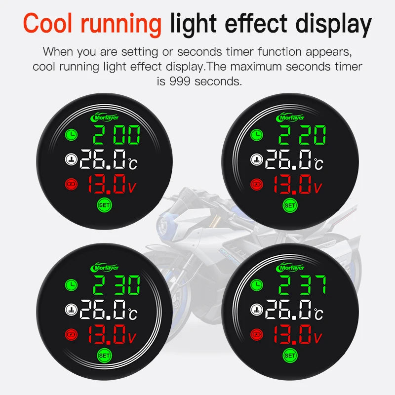Universal Motorcycle Digital Clock & Thermometer by HitMyNeed