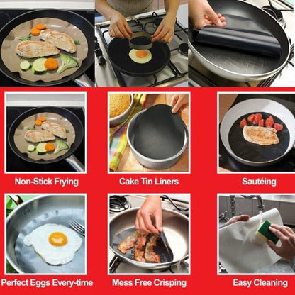 Universal Non-Stick Round Pan Liners Set of 2 by HitMyNeed
