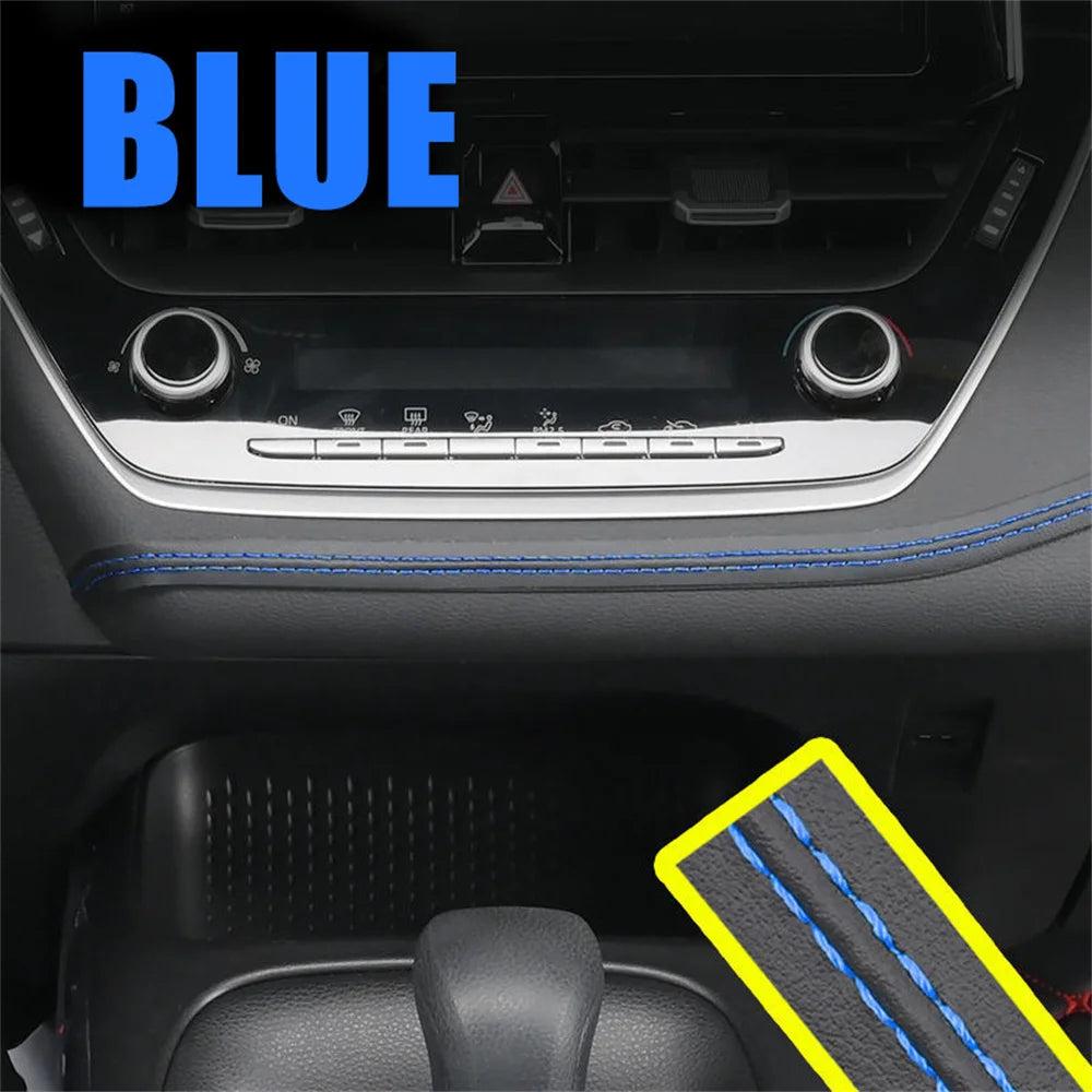 Universal PU Leather Car Interior Braid Trim Strip blue 2m by HitMyNeed
