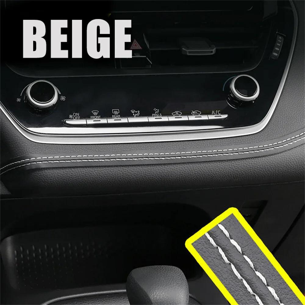 Universal PU Leather Car Interior Braid Trim Strip white 2m by HitMyNeed