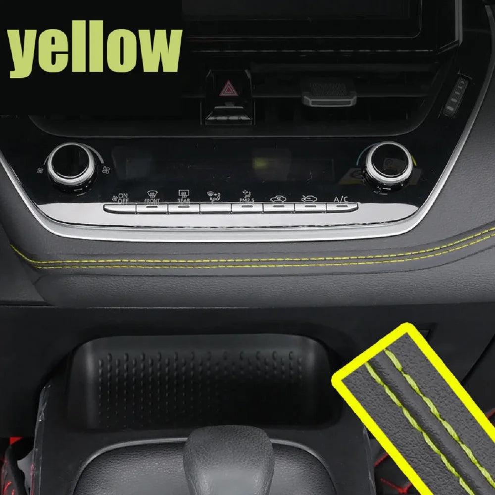 Universal PU Leather Car Interior Braid Trim Strip yellow 0-5m by HitMyNeed