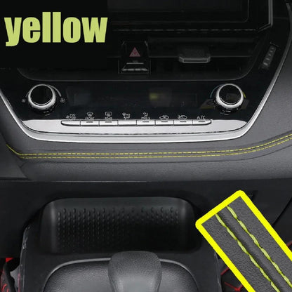 Universal PU Leather Car Interior Braid Trim Strip yellow 0-5m by HitMyNeed