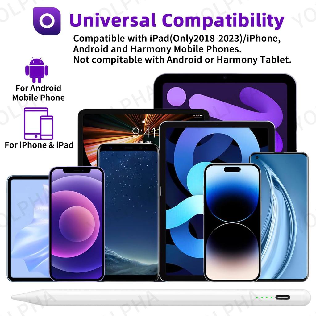 Universal Rechargeable Stylus Pen for Touchscreens by HitMyNeed