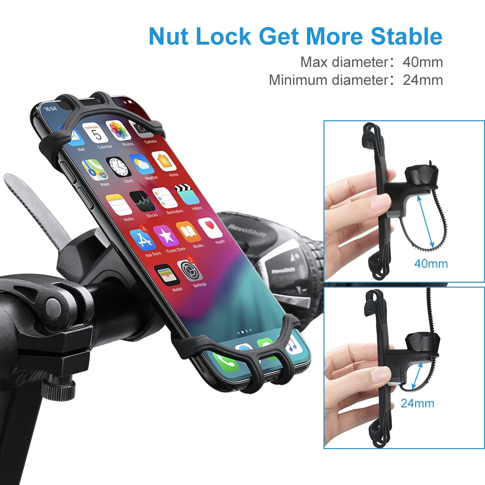 Universal Silicone Bicycle Phone Holder Mount by HitMyNeed