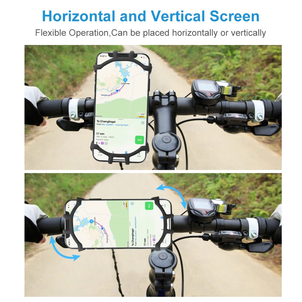 Universal Silicone Bicycle Phone Holder Mount by HitMyNeed
